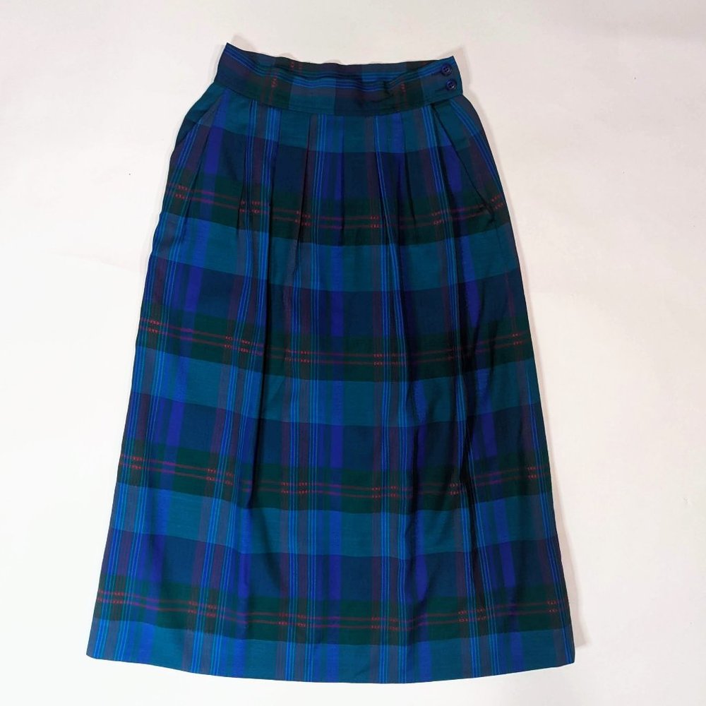 *SOLD ON DIFF PLATFORM* 80s Vintage Miss Pendleton Plaid Skirt